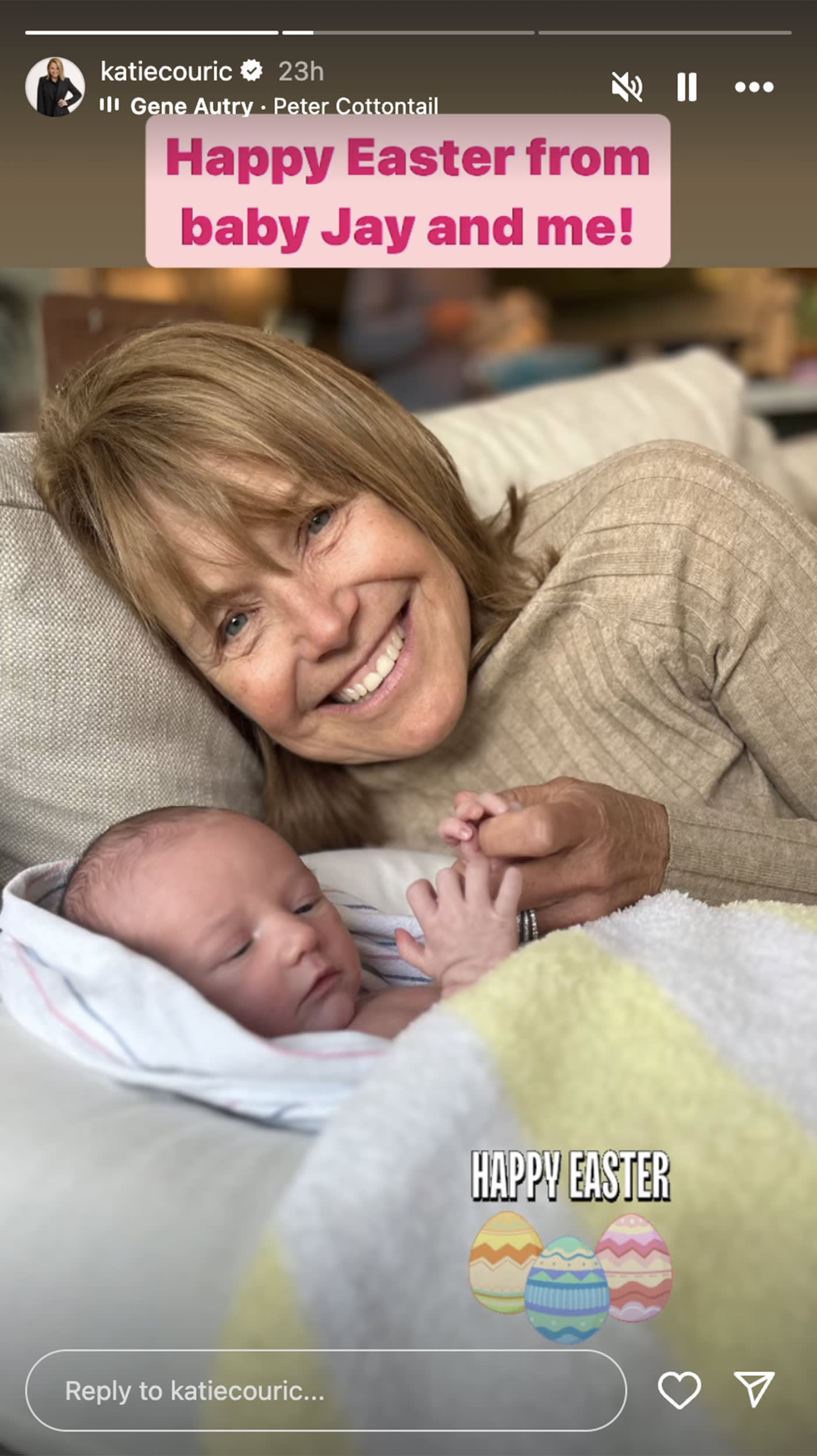 Katie Couric Shares Photo From Easter With Grandson Jay