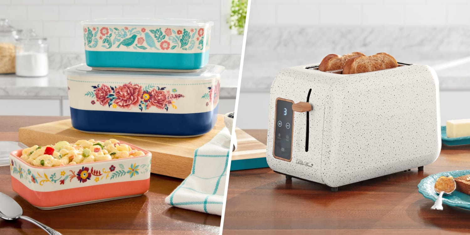 The Pioneer Woman Linen Speckle appliances: Digital toaster, more