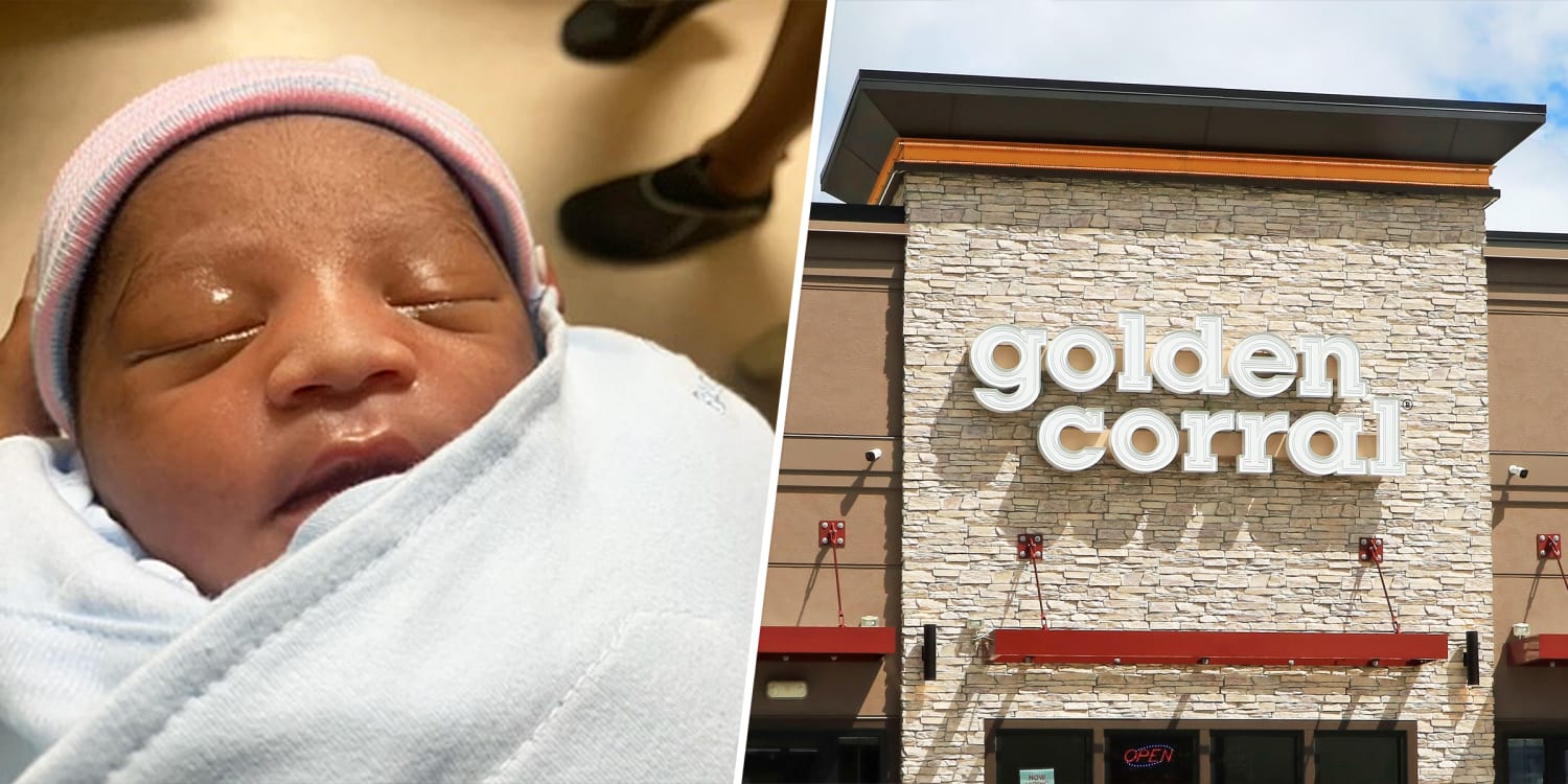 Mom didn't know she was pregnant and gave birth at Golden Corral. See the baby's fitting name
