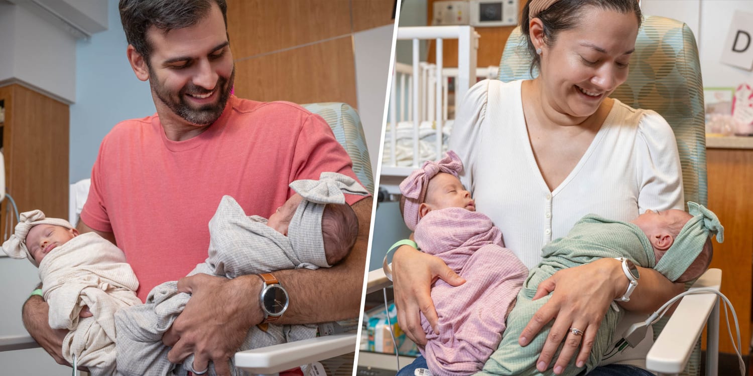 Parents of rare identical quadruplets share new photos — and how they tell the girls apart