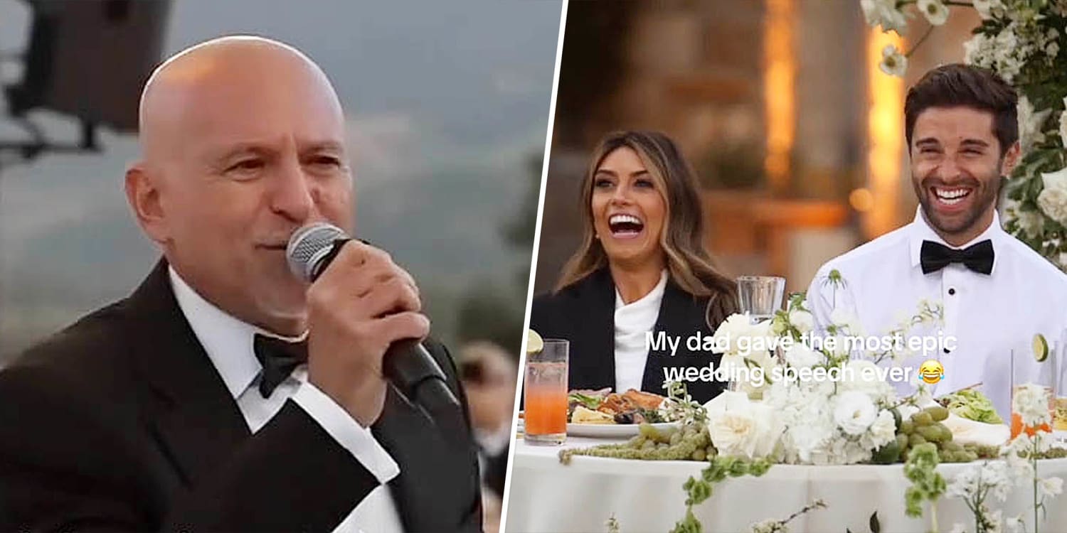 Dad goes viral for epic musical performance at his son's wedding