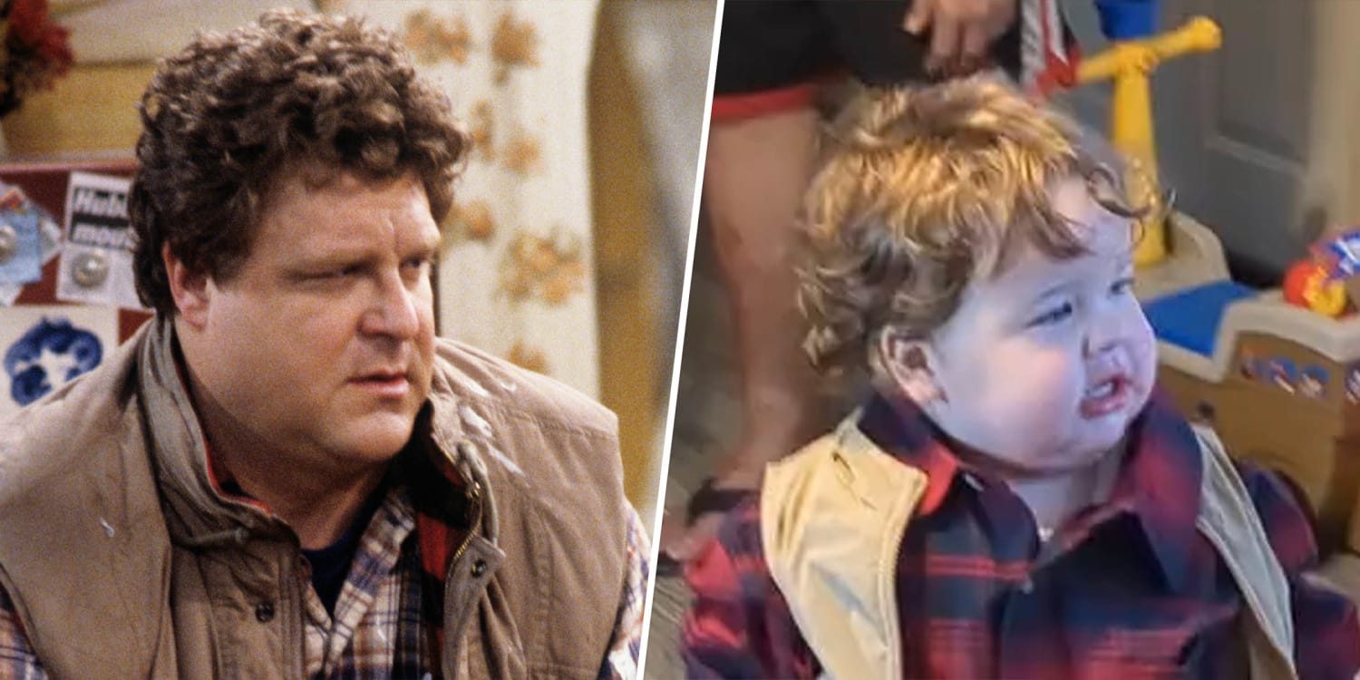 A toddler with a striking resemblance to John Goodman from 'Roseanne' is a TikTok star