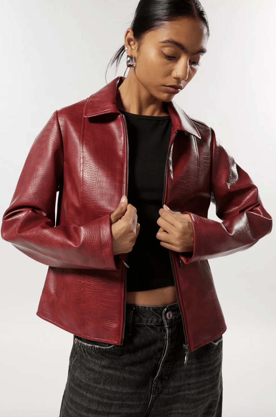 Best faux leather moto jacket best sale