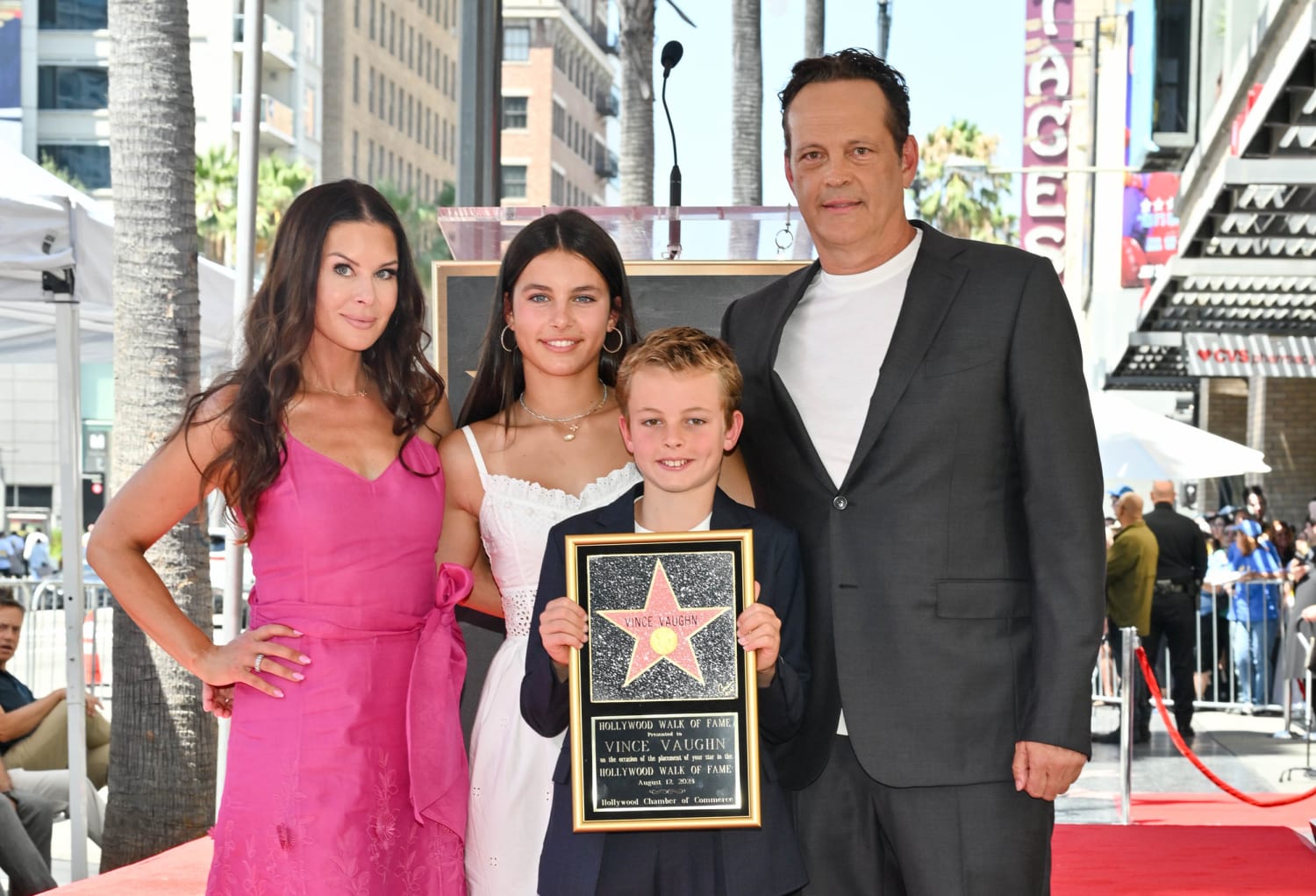 Vince Vaughn's 2 kids make rare appearance at dad's Hollywood Walk of Fame ceremony