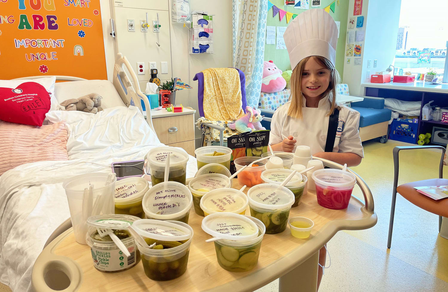 An 8-year-old heart transplant candidate was craving pickles, so a hospital chef taught her how to make them