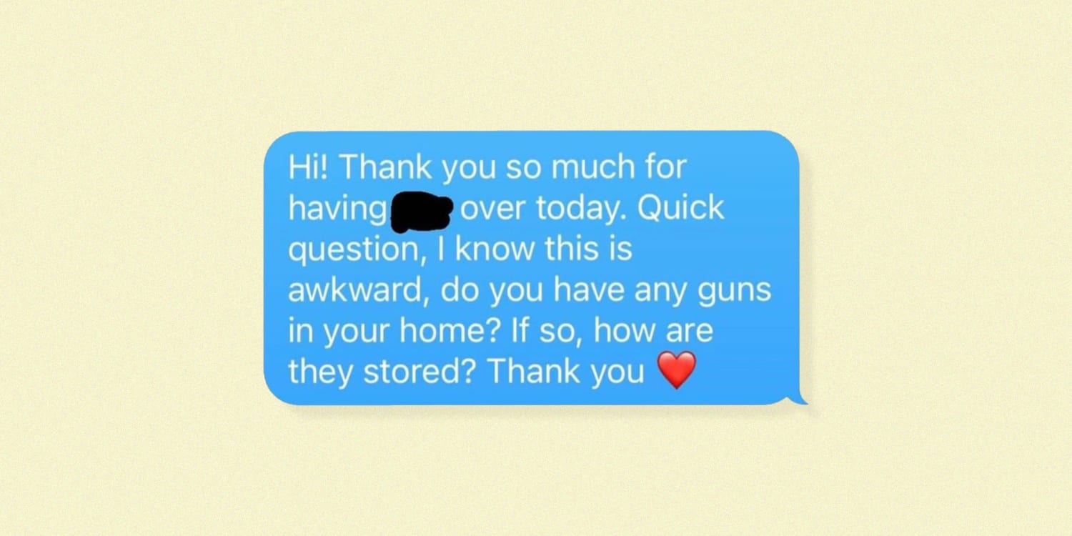 How to ask parents about guns in the house