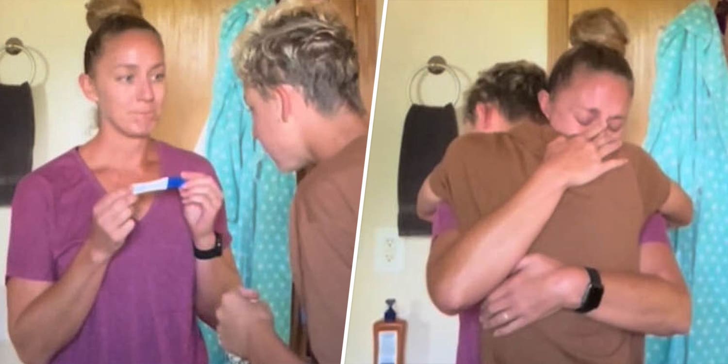 Mom's surprise pregnancy announcement makes 14-year-old son burst into tears of joy