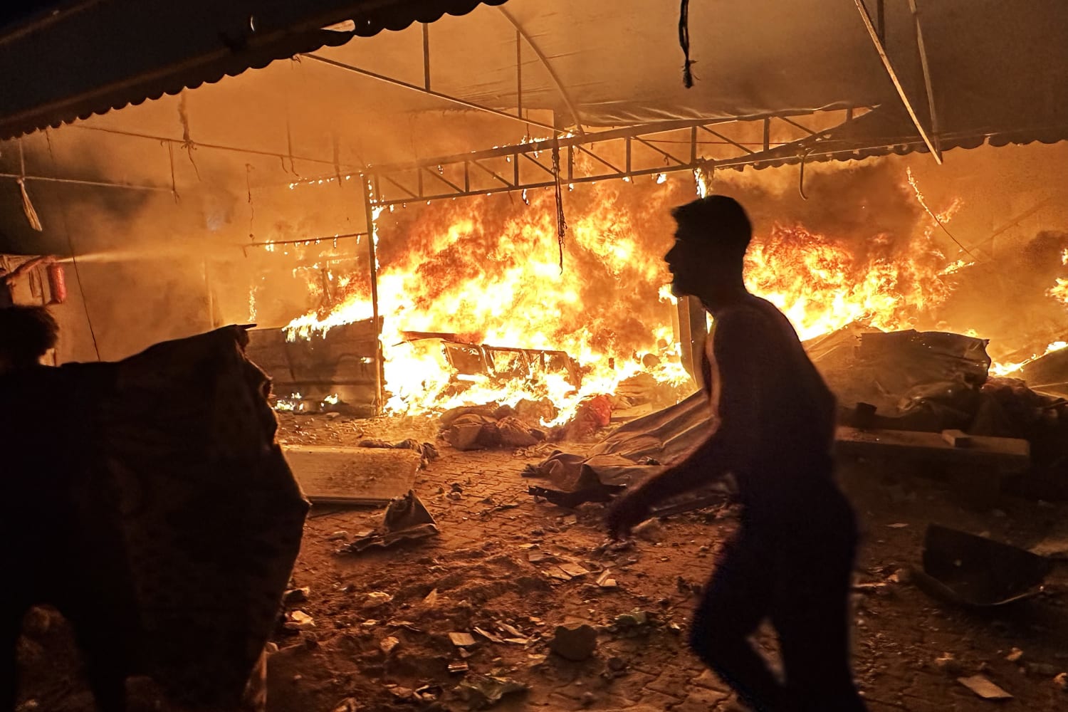 Israeli strike on Gaza hospital ignites devastating fire