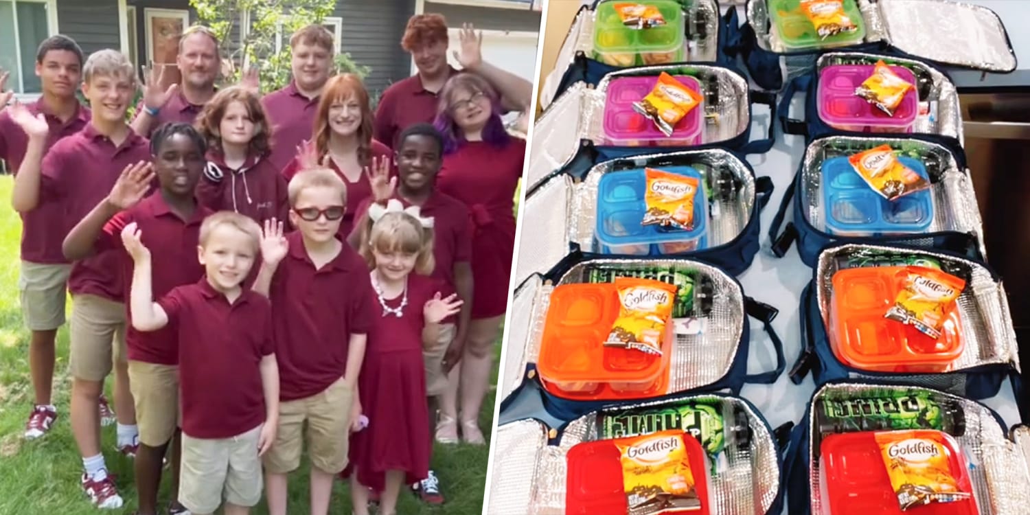 Mom of 11 defends making school lunches her kids will actually eat