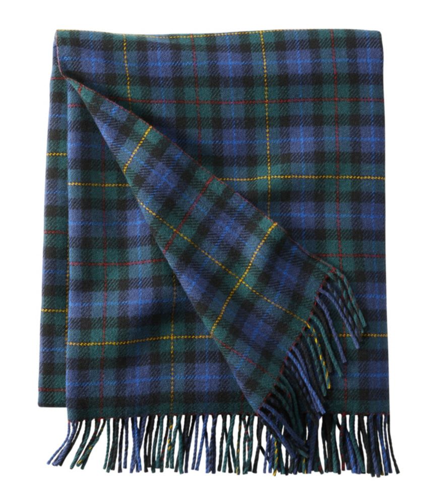 L.L. Bean Washable Plaid Throw Blanket