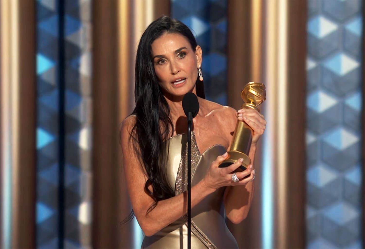 What Demi Moore Said In Golden Globes Speech That Blew People Away