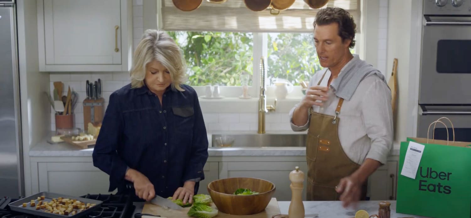 Martha Stewart re-creates her infamous salad moment with Matthew McConaughey in Super Bowl ad