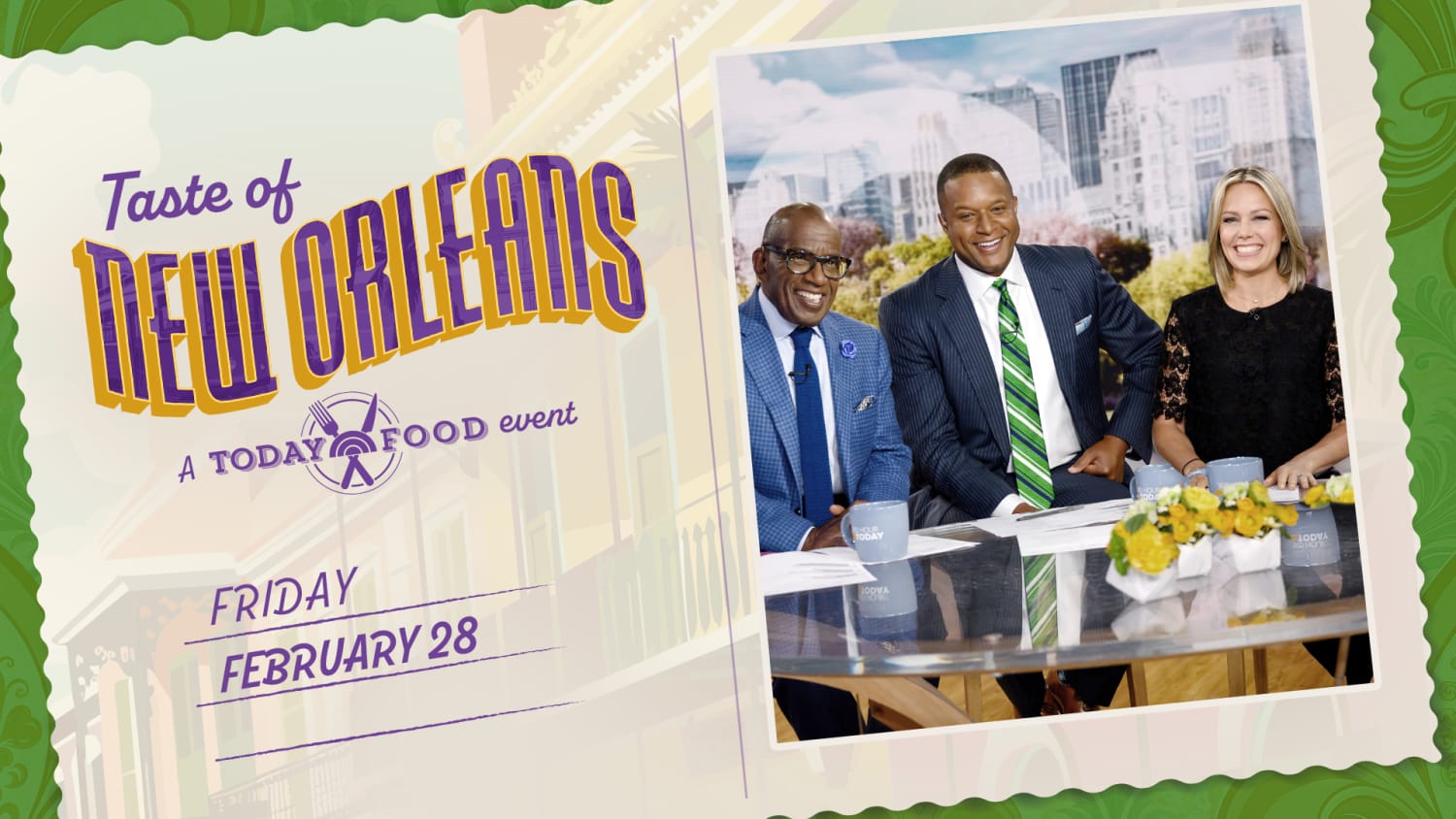 Join our 3rd Hour of TODAY anchors for a food event in the Big Easy!