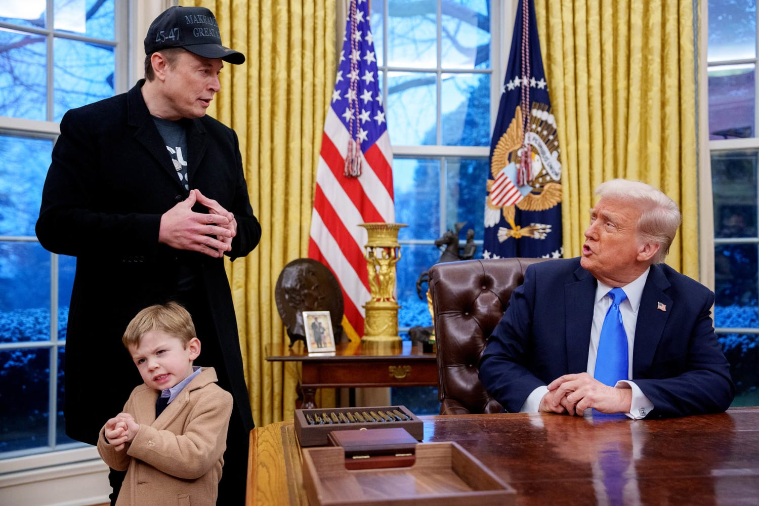 Elon Musk's son makes high-profile visit to the Oval Office. His mom, Grimes, isn't pleased