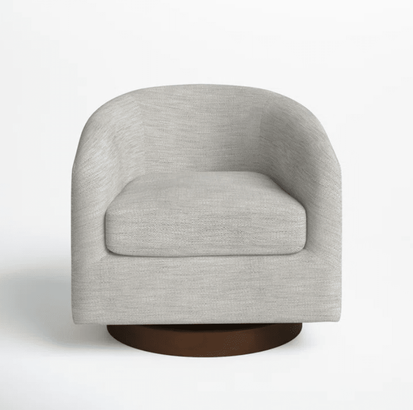 Allmodern Bennett Upholstered Swivel Barrel Chair