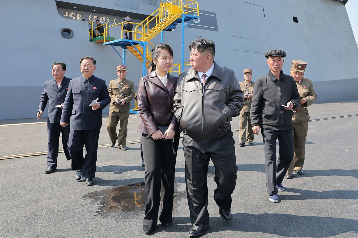 North Korea's Kim watches missile test-firings from country's first  destroyer