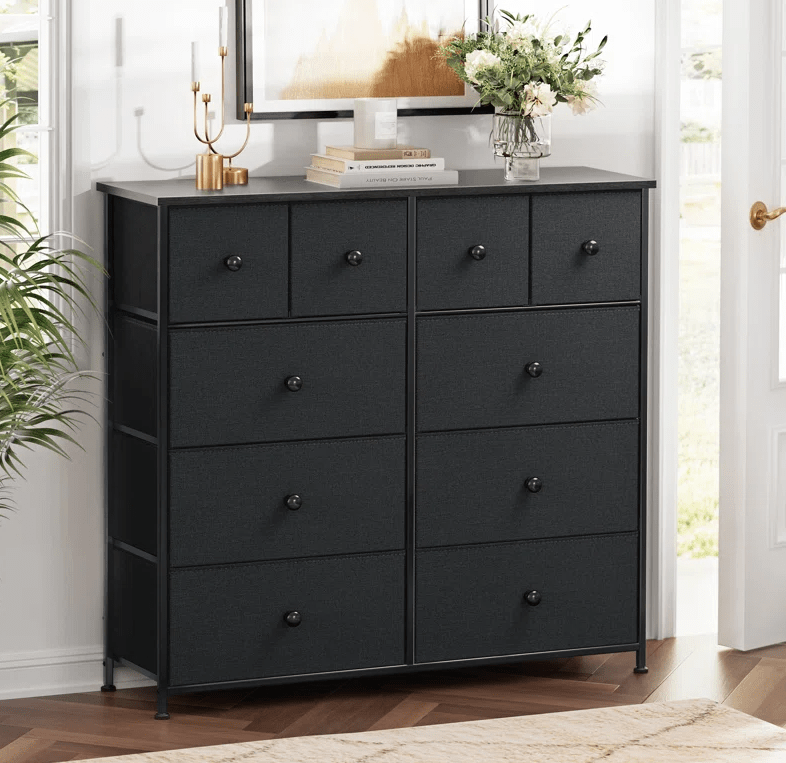 Ojaswi Wooden Dresser with Fabric