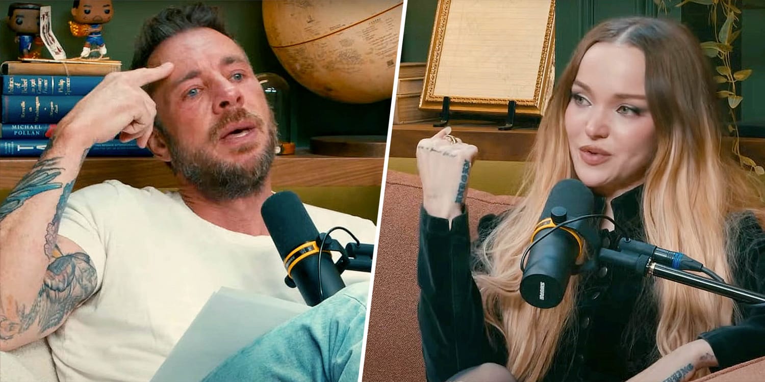 Dax Shepard sobs over Dove Cameron's tattoo: 'I say that same thing to my girls all the time'