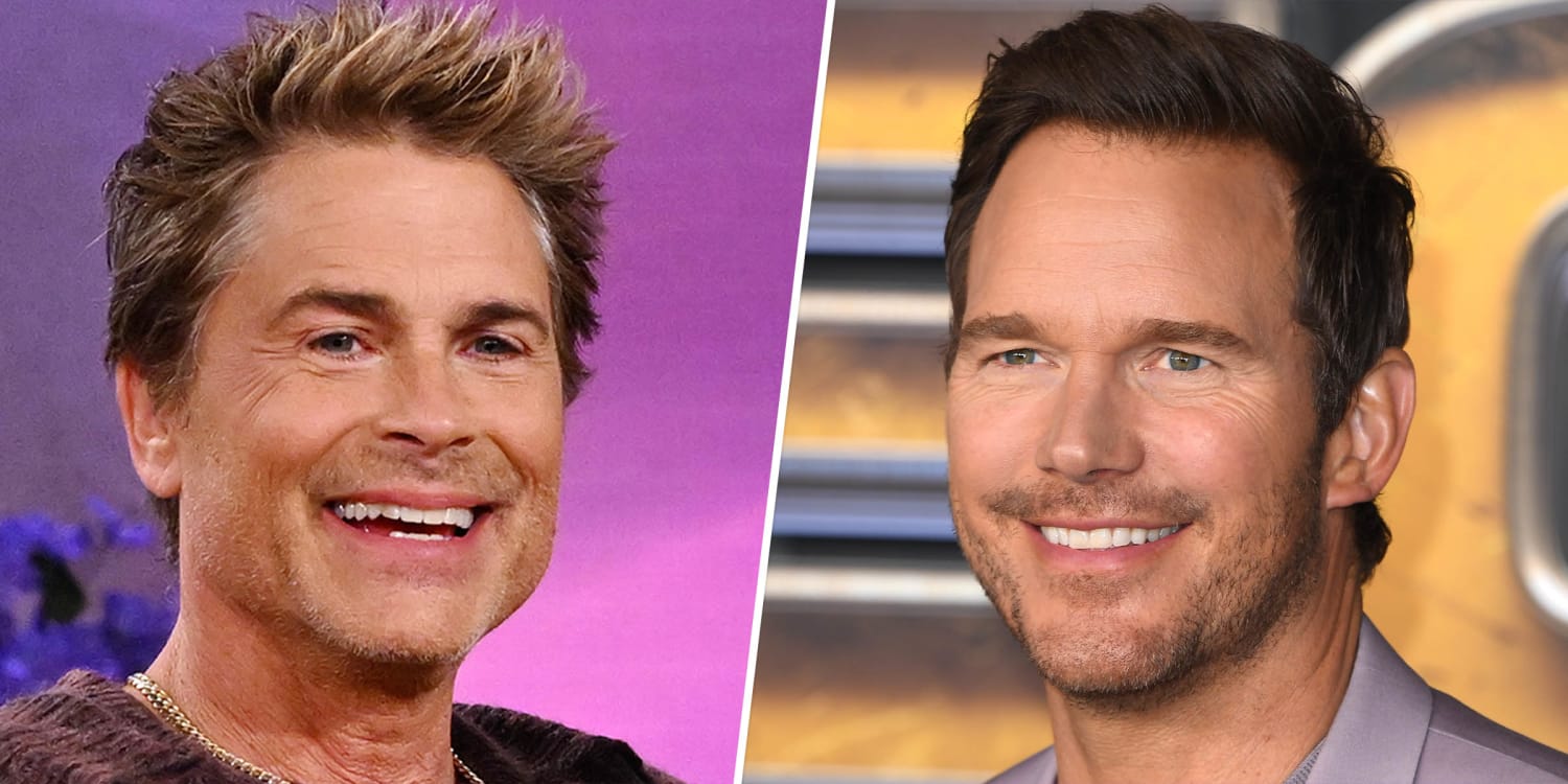 Rob Lowe dressed as the Easter Bunny with help from Chris Pratt. It didn't go well