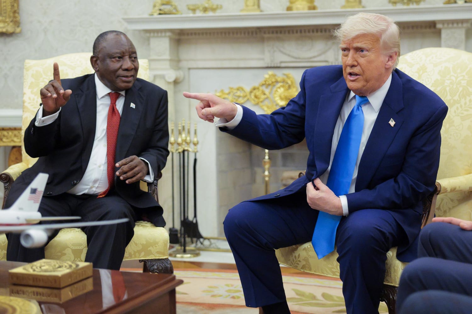 In a tense meeting, Trump makes the South African president watch videos about 'white genocide'