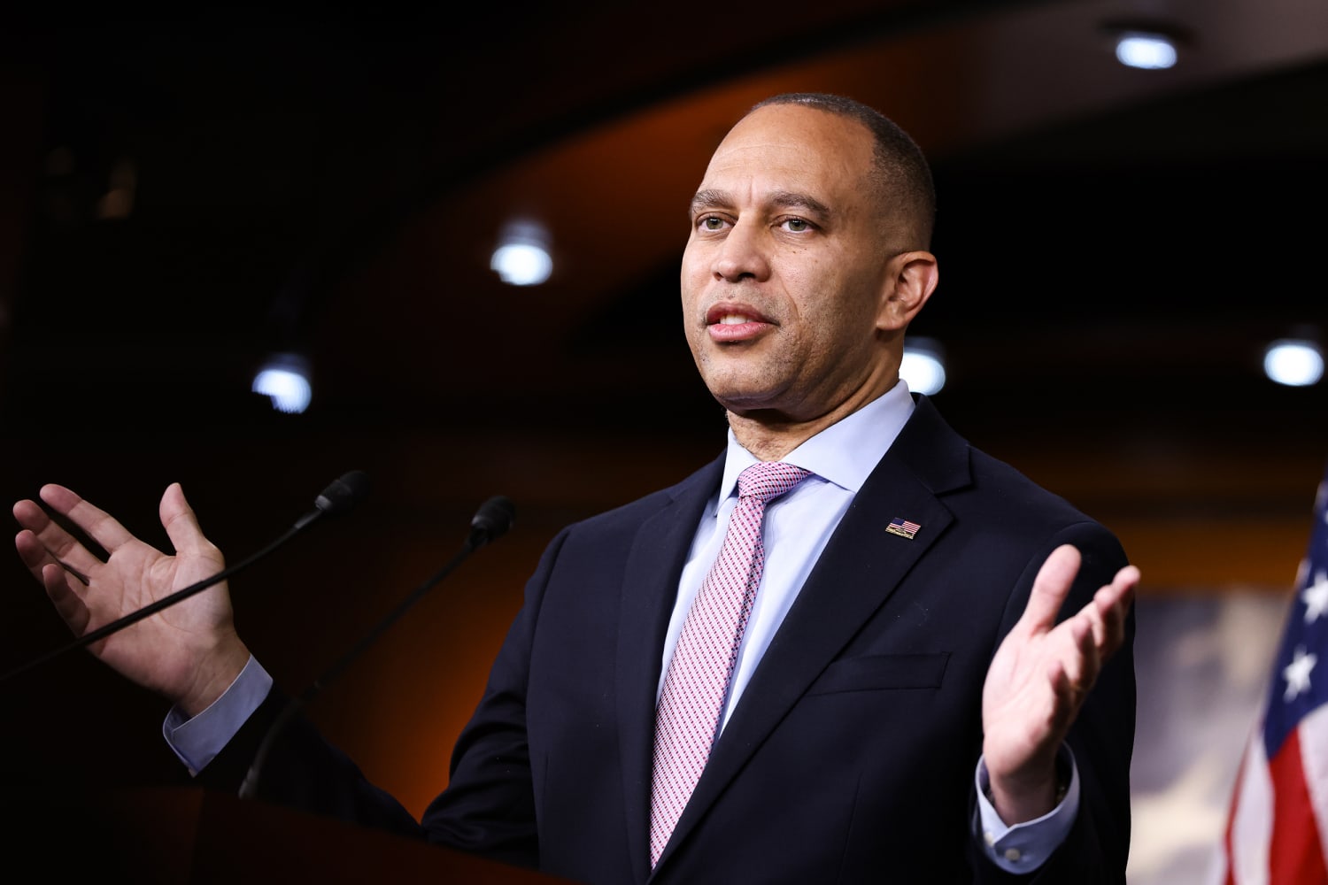 More is more': Hakeem Jeffries pushes Democrats to flood the zone in opposition to Trump