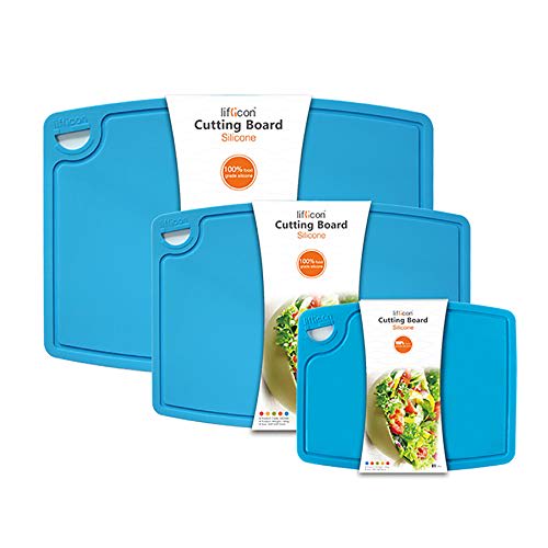 Liflicon Silicone Thick Cutting Board Mats Set