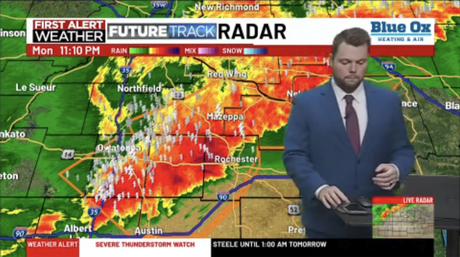 EXCLUSIVE: Meteorologist Defends Texting His Wife During a Live Broadcast: 'It's Me Being Human'