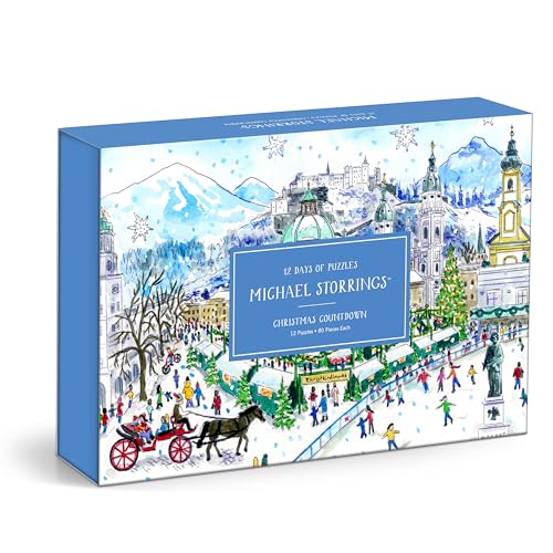 Galison Michael Storrings 12 Days of Christmas Puzzles Advent Calendar