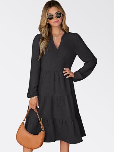 amazon black dress long sleeve 30 best dresses for fall 2025 this dress ensures a On Sale POC Anewsta Girls' Peter Pan My Actual Bust is:21