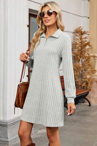 navy blue dress for baby girl PRETTYGARDEN Women's Long Sleeve Midi Sweater Dress Fall Crewneck Knit main image 0