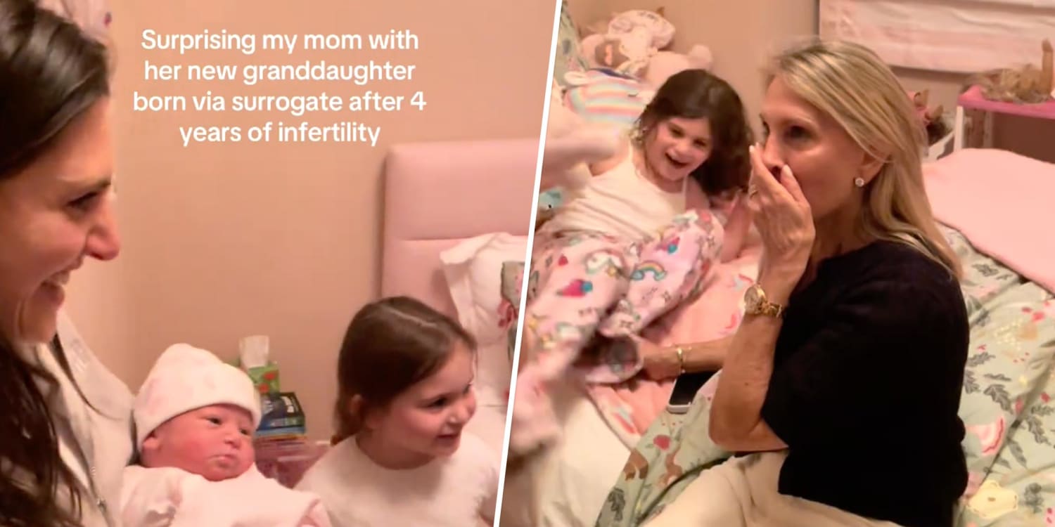 Mom Finds Out Her Daughter Had a Baby via Surrogacy in Joyful Video That Has Gone Viral