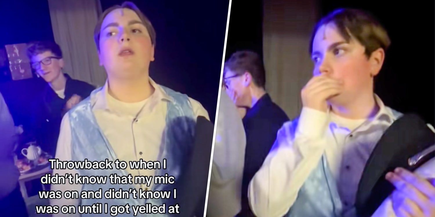 A Student Forgets Mic Is on Backstage During Live Performance. His Reaction Goes Viral