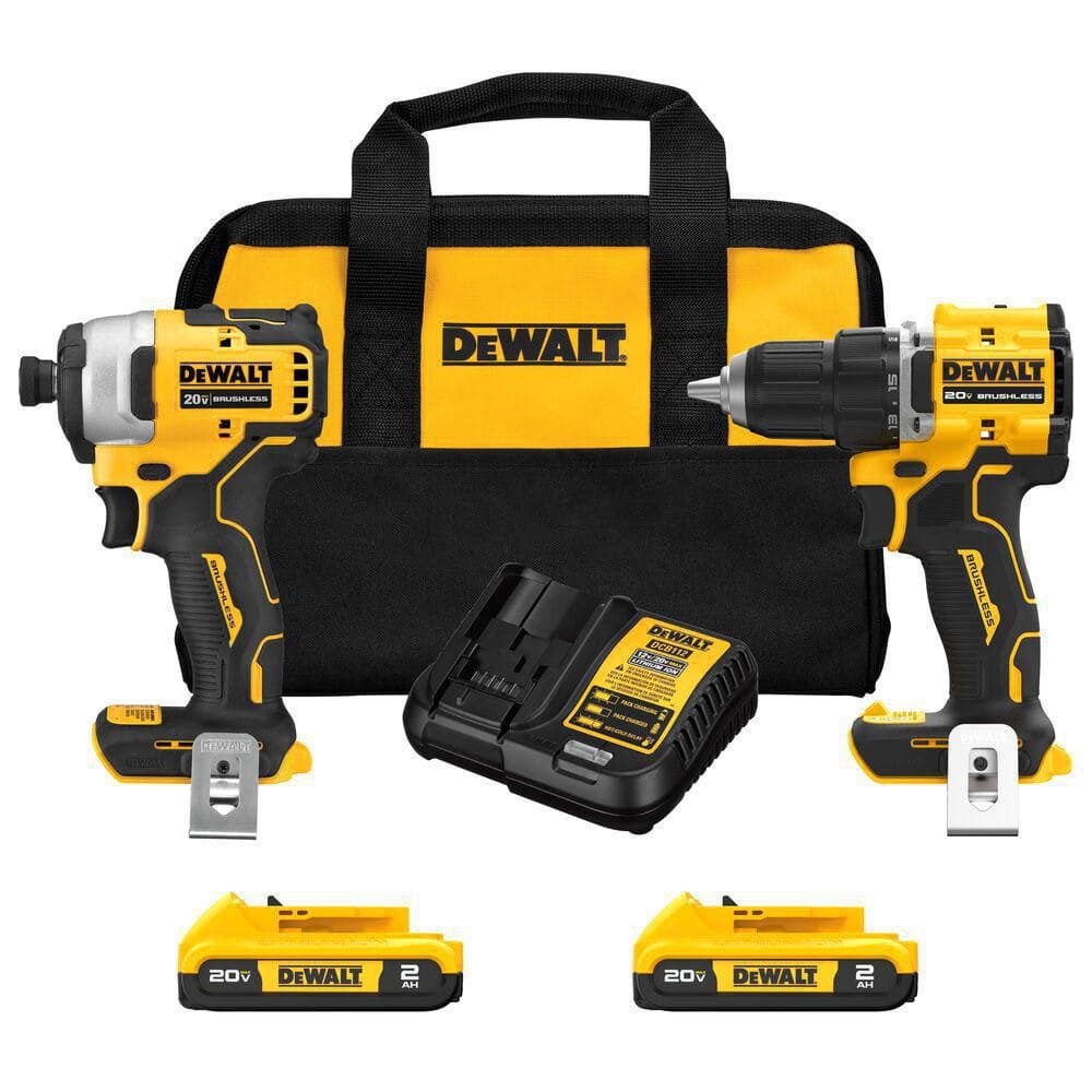 Dewalt Atomic 20V Brushless 2-Tool 2.0Ah Kit