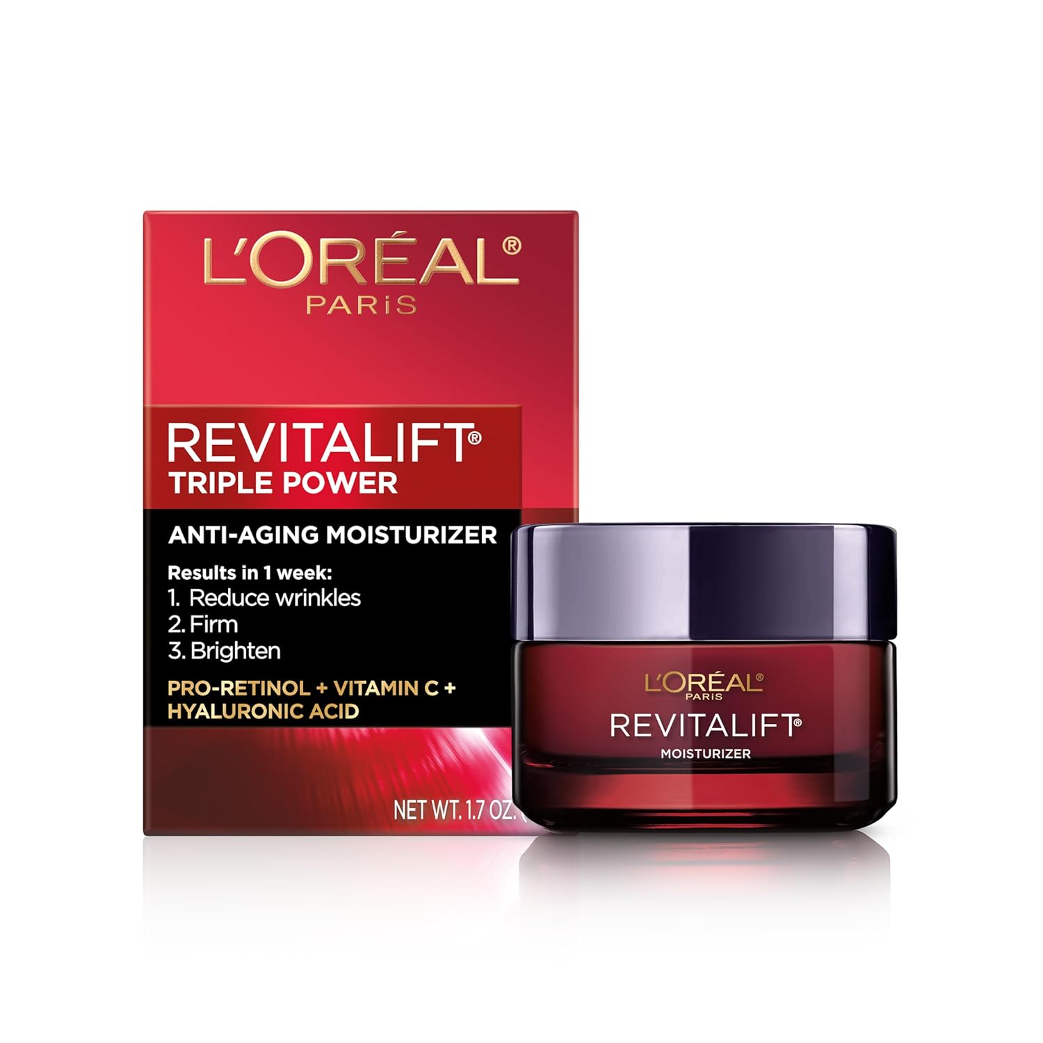 {swl_reco_title_1 ? swl_reco_title_1 : 'L'Oreal Paris Revitalift Triple Power Anti-Aging Face Moisturizer'}