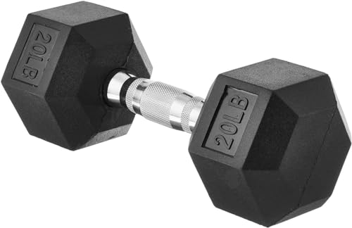Amazon Basics Rubber Encased Hex Dumbbell