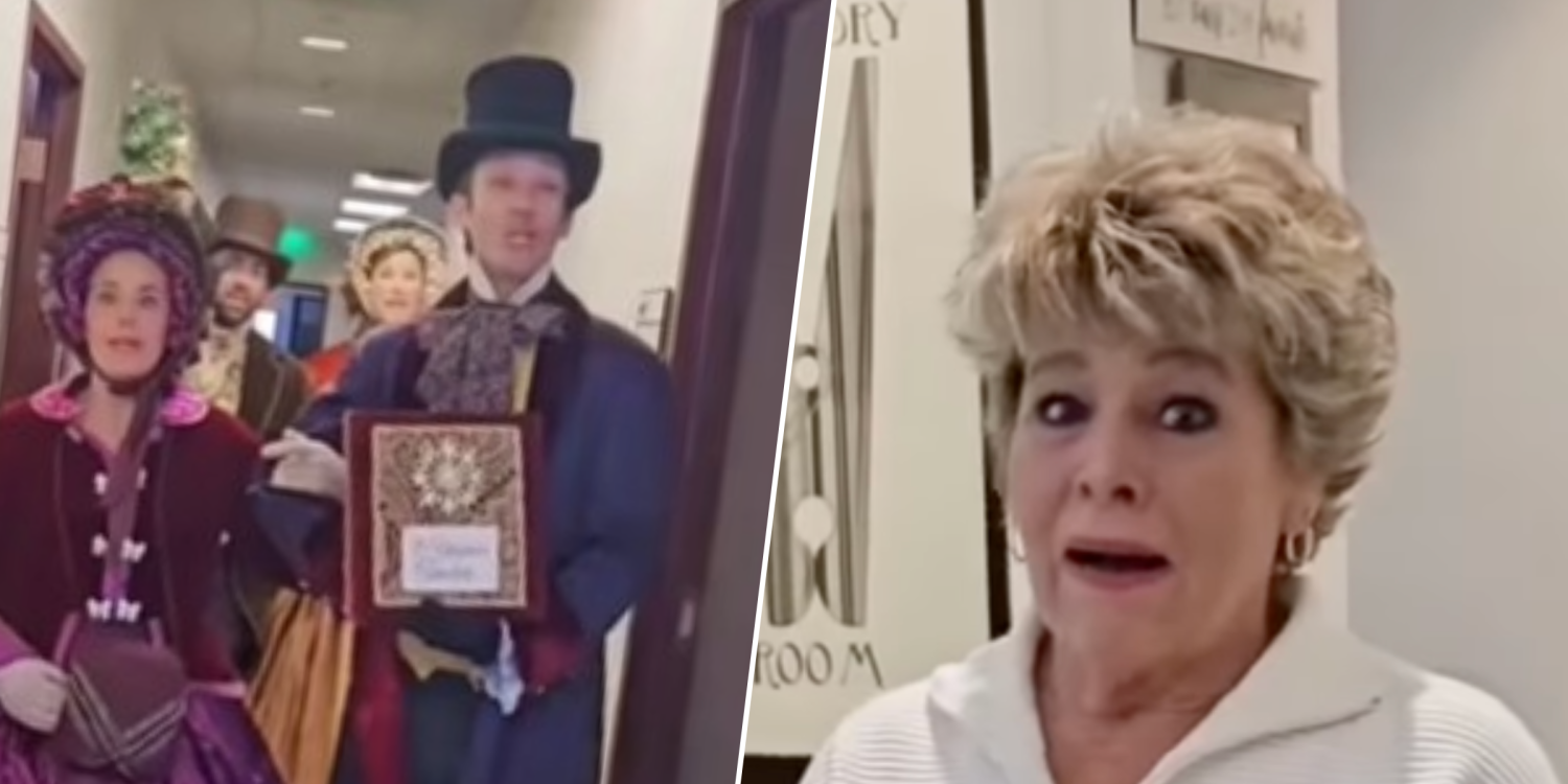 A Son Hired Victorian Carolers to Serenade His Mom. They Followed Her All Day Long