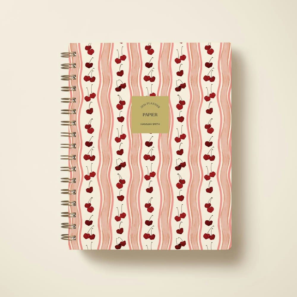 Papier Cherry Wave Softcover Spiral 2026 Weekly Planner