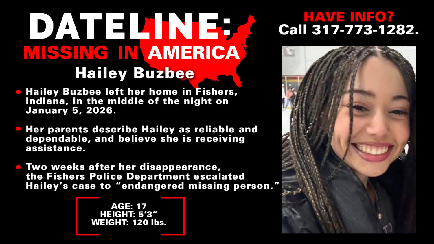 Indiana police looking for teenager Hailey Buzbee, last seen ...