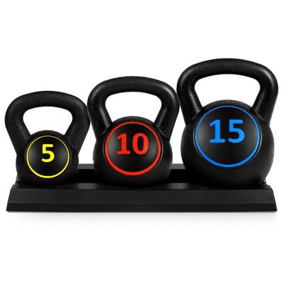 Best Choice Products 3-Piece Kettlebell Set