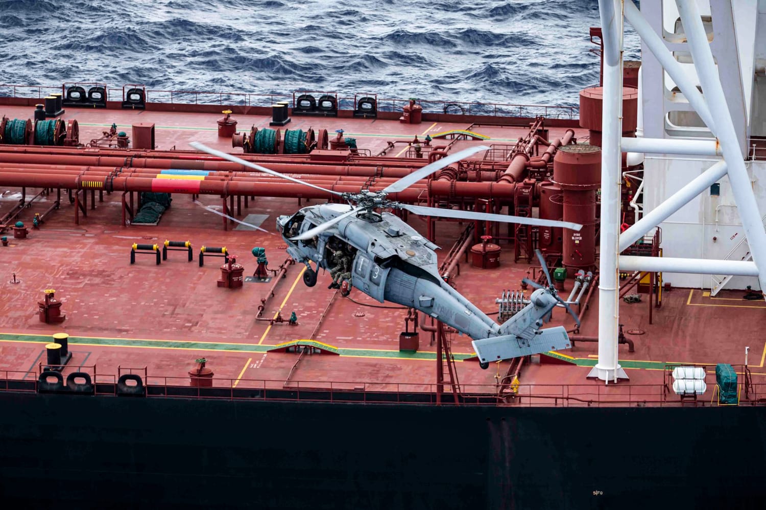 U.S. military boards another oil tanker in Indian Ocean after