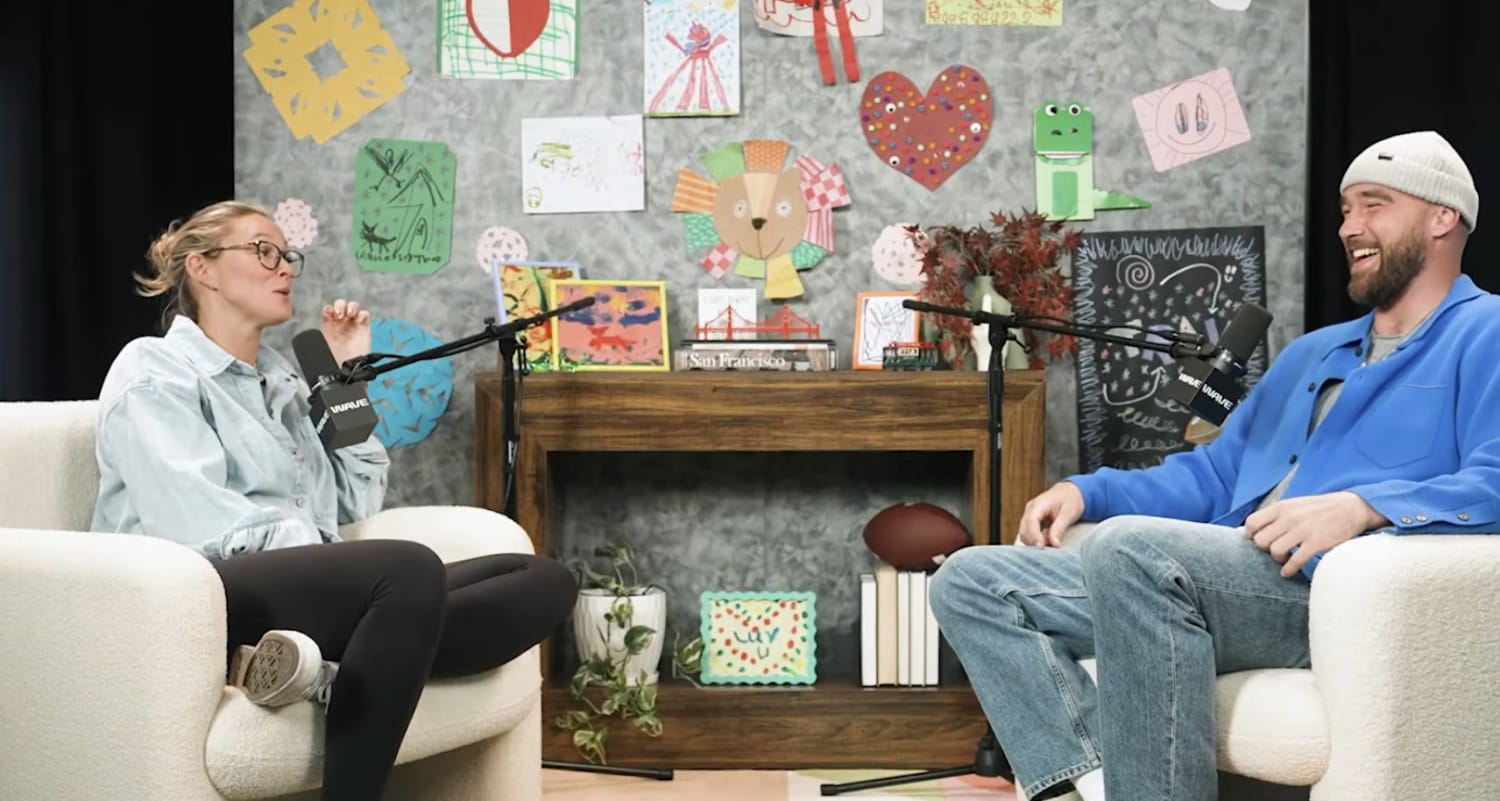 Travis Kelce Recalls Being Impressed by Kylie Kelce's Ability to 'Control the Bear'