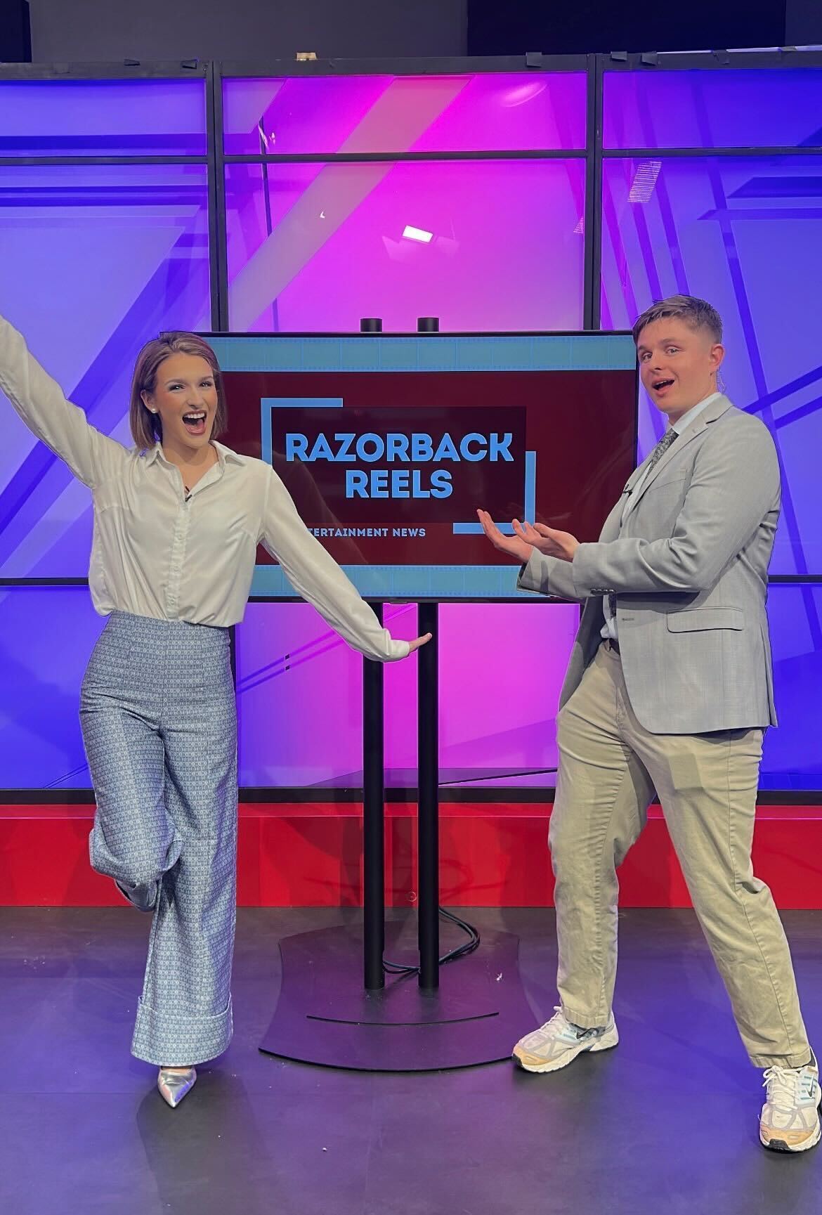 She Accidentally Roasted Her Dad's Quarter-Zips on Live TV. The Internet Loved It