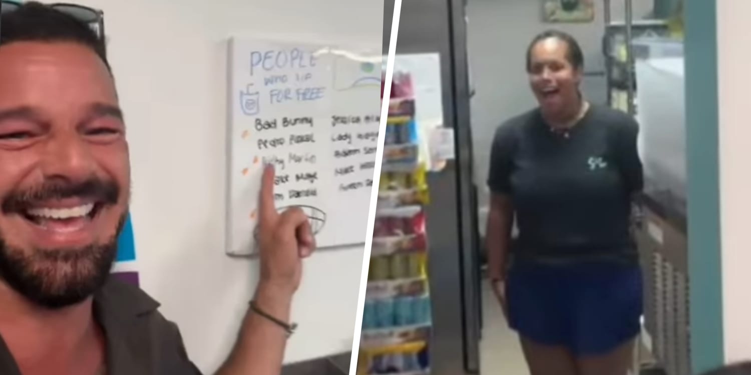 Ricky Martin Visited a Coffee Shop. A Sign Inside Happened to Say He Could 'Sip for Free'