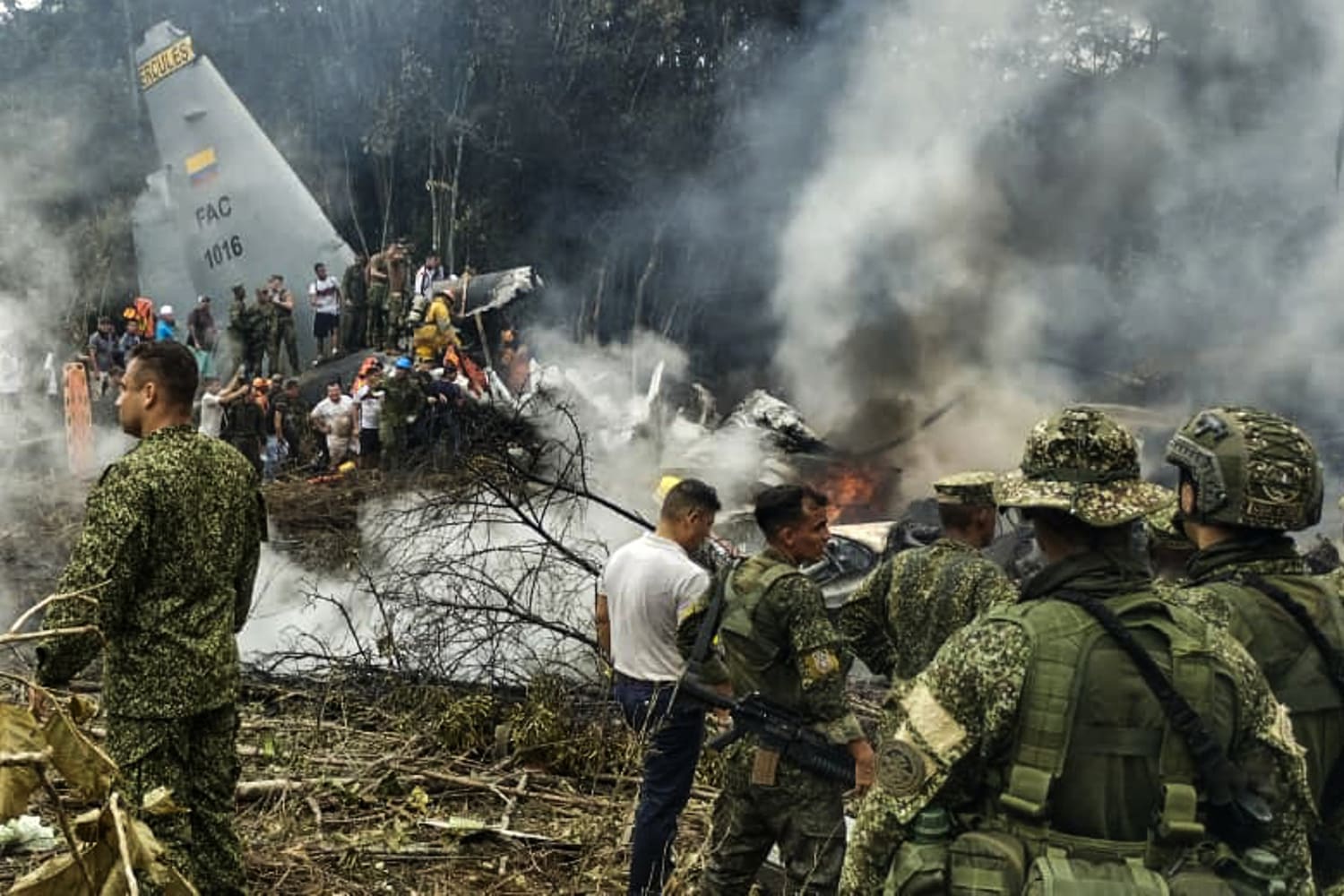 At least 66 killed in military plane crash in Colombia, head of armed forces says