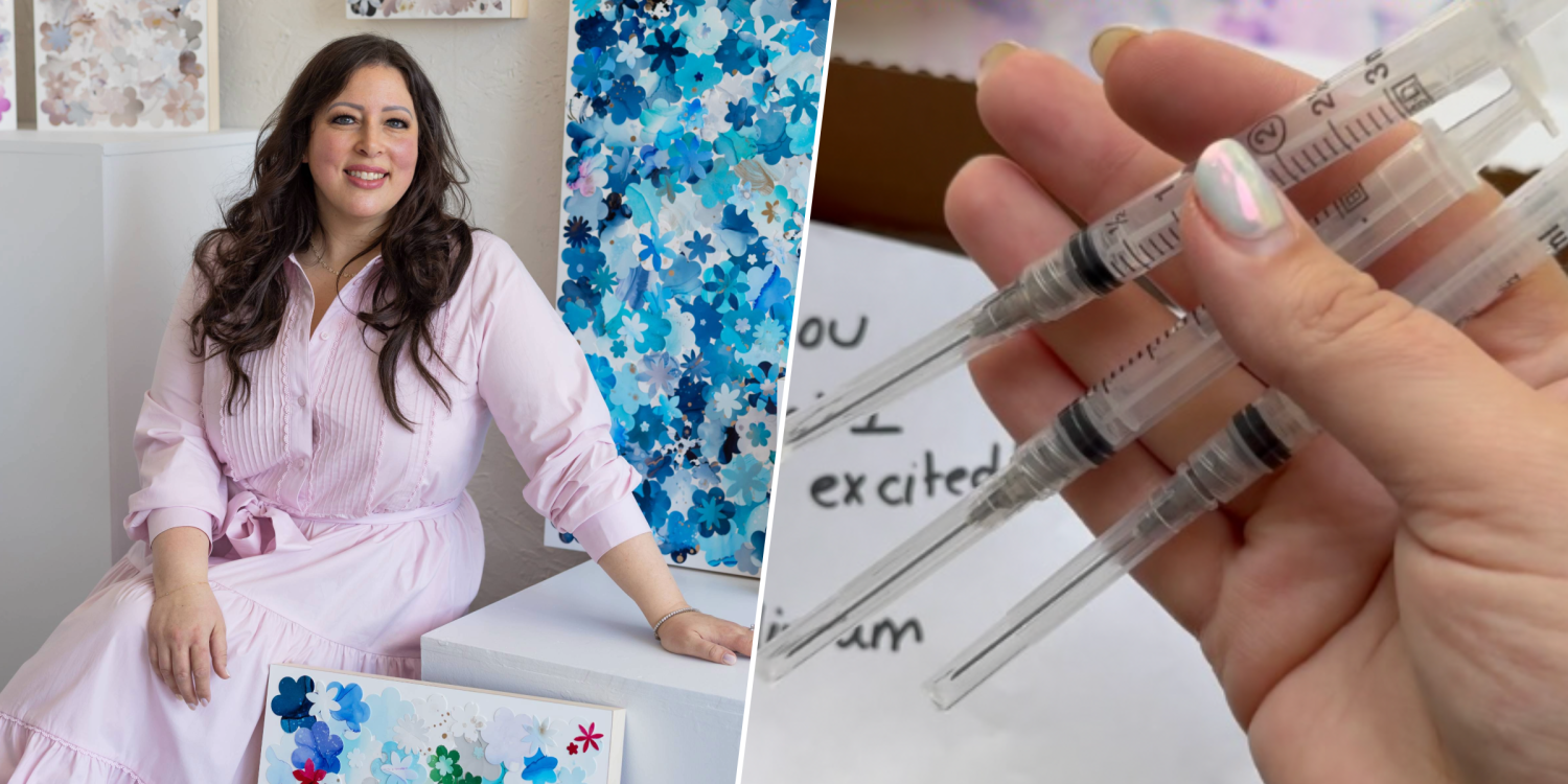 Woman Repurposes IVF Syringes To Make Art. It Helped Her – And Other Families – Cope With Infertility