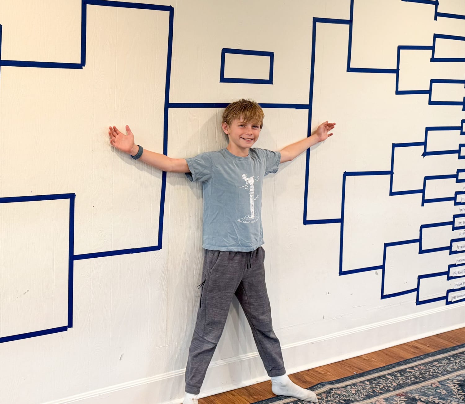 Mom Surprises Her 9-Year-Old With Epic March Madness Bracket on Dining Room Wall