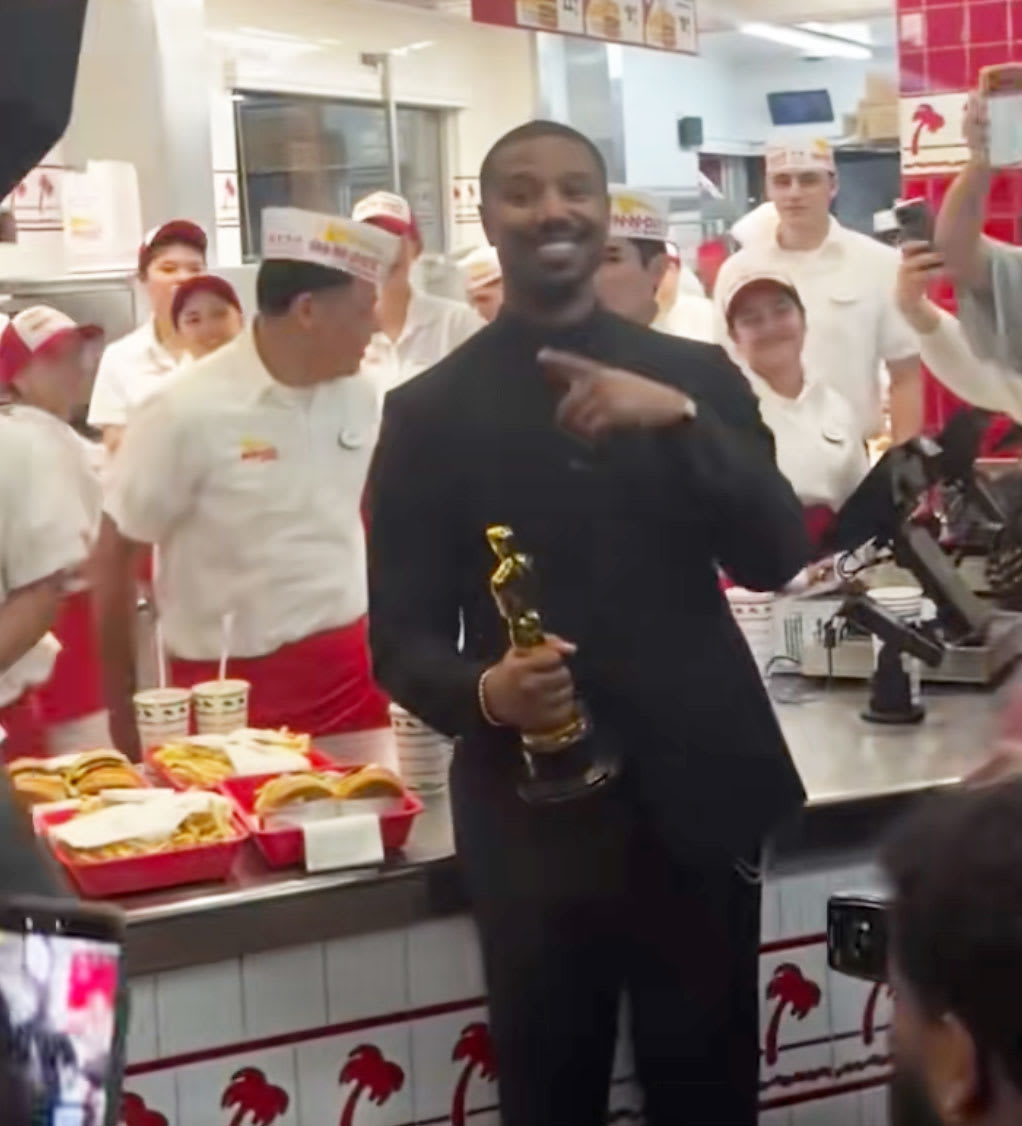 Michael B. Jordan Heads to In-N-Out After 1st Oscars Win — And the Crowd Goes Wild