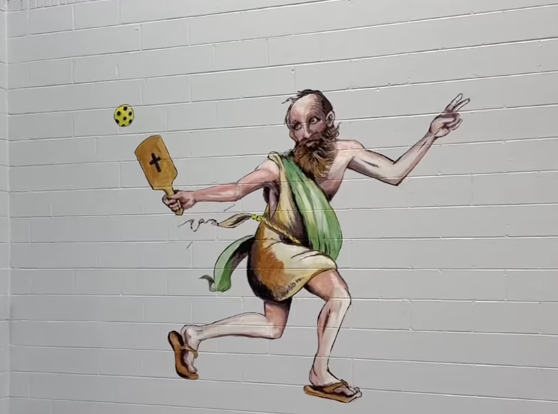 A Church Gym's Murals of Biblical Figures Playing Sports Goes Viral: 'He Is Rizzin' 