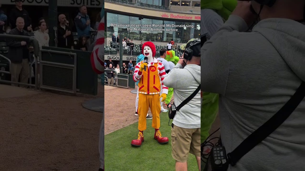 Ronald McDonald Sings the National Anthem at a Baseball Game — And People Are Lovin’ It