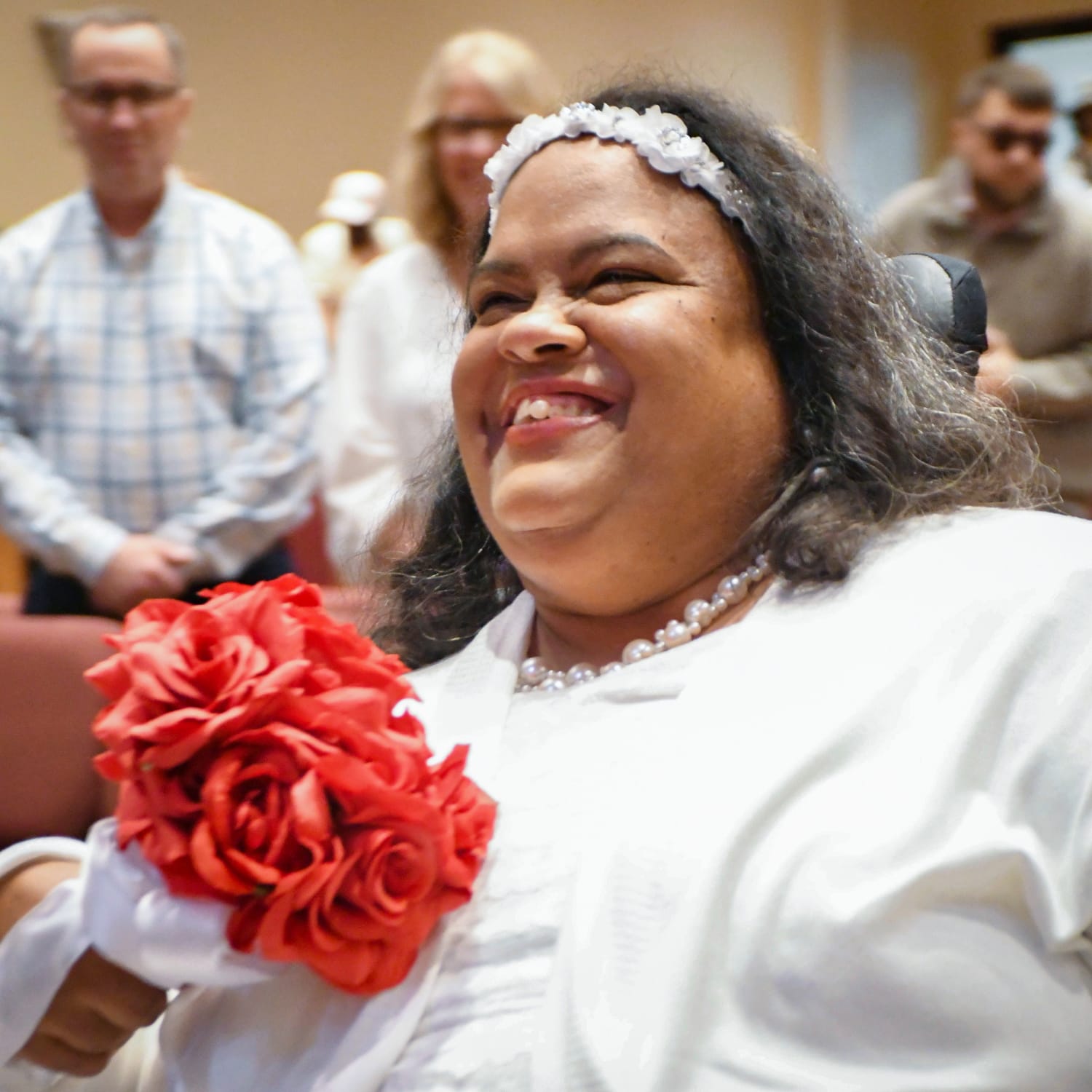 — LaTisha Brown, 43, an Ohio disability rights advocate with cerebral palsy who relies on a Medicaid waiver program that pays for in-home care to help her live independently. Brown fears program cuts could force her into an institution.
